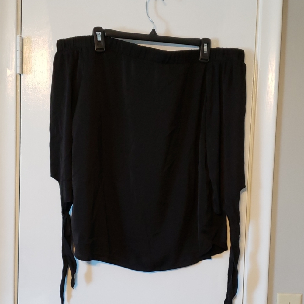 Black off shoulder shirt